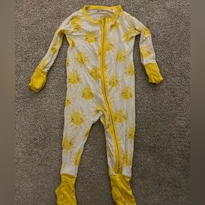 Little Sleepies Yellow Sun Print Baby Footie Pajamas
